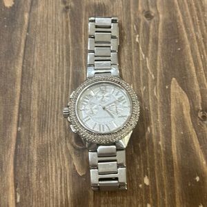 Silver toned MK ladies watch
